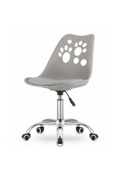 Mercaton Scaun de birou rotativ, rotație 360°, PP, cadru metalic cromat, înălțime reglabilă