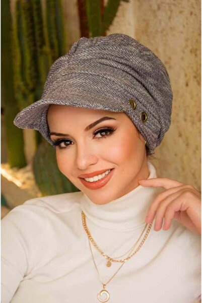 Aişe tesettür Καπέλο Hijab με μπλε μεταλλική λεπτομέρεια από τζιν