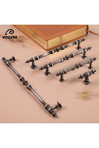 KOÇSAN Crescent Antique Silver 224 mm Handle Luxury Country Kitchen Furniture Cabinet Drawer Handle