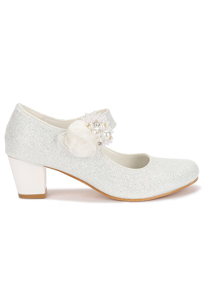 Kiko Kids Angelina Kum Simli Günlük Kız Çocuk 4 Cm Topuklu Abiye Ayakkabı