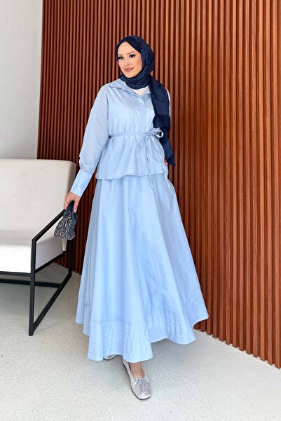 Melike Tatar Poplin Skirt Suit 32-2225-1