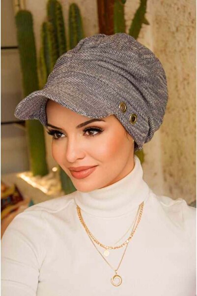 Aişe tesettür Καπέλο Hijab με μπλε μεταλλική λεπτομέρεια από τζιν