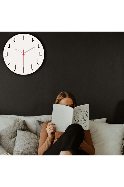 Keneth ساعة حائط إسكندنافية - تعمل بصمت - ديكور منزلي عصري هدية بسيطة (غير قا...
