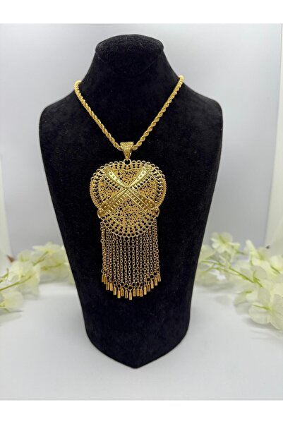 Constanza Exclusive 22 Ayar Altın Kaplama Hint Motifli Kolye 527