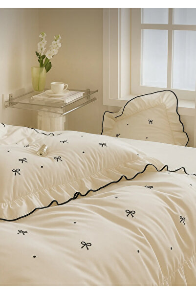 Uçkan home Soft elegance %100 pamuk çift kişilik nevresim seti