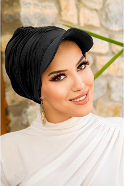 Aişe tesettür Black Pool - Can Be Used over a Beach Hat / Swimsuit