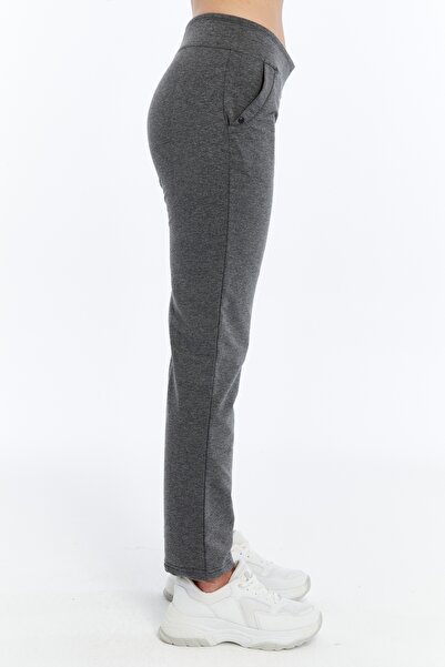 AXXEL Γυναικείο γκρι μεγάλο μέγεθος φούτερ με τσέπη για τη μέση γαρνιρισμένο-p493