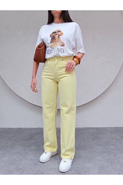 ESRAHELVACI Yellow Straight Original Jeans