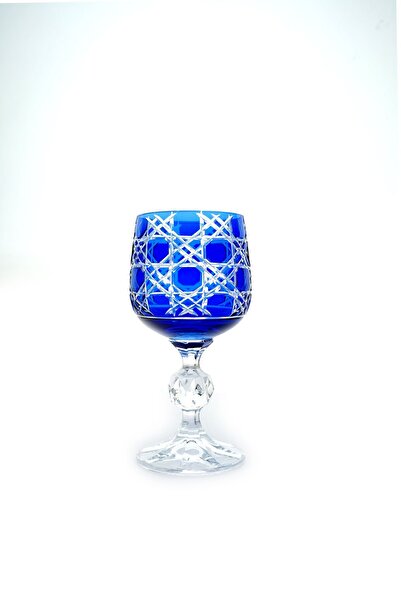 Kristal Market Handmade Crystal Bohemia Colorful Luxury Crystal Footed Goblet Coffee Side Water Glass