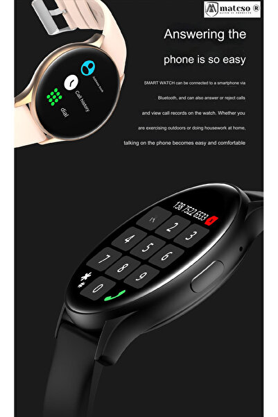 matcso by CSM 4U PRODUCTS® Smartwatch AMOLED, Display 1.43-inch, IP68 Waterproof, Black