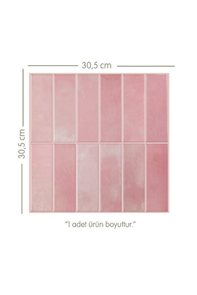 Stickez Tiles 3d Kendinden Yapışkanlı Duvar Karosu 30,5 cm x 30,5 cm (4 ADET) 0,371 m²