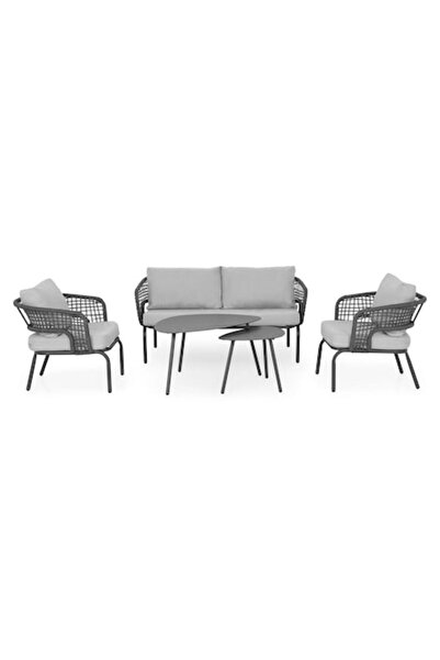 Maison Mex Set mobilier de grădină/terasă cu 2 fotolii, canapea și 2 mese, LY...