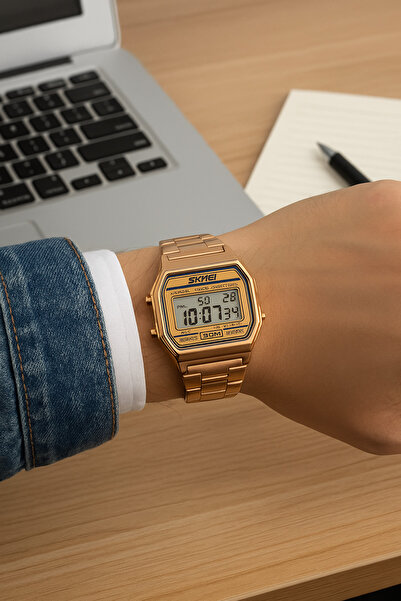 PW POLO WHITE New Season Copper Color Digital Men's Wristwatch