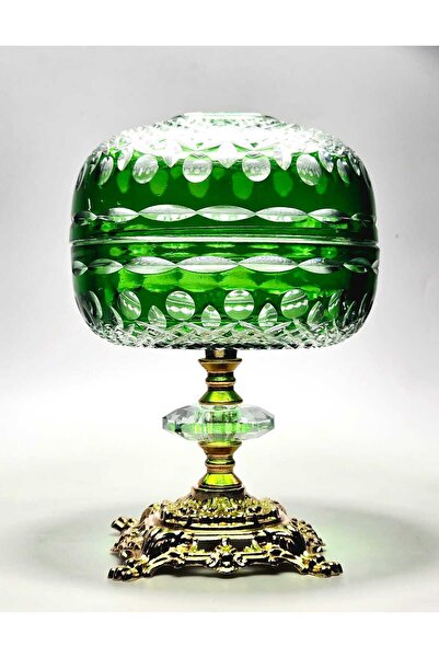 Kristal Market Handmade Cut Crystal Royal Pattern Decorative Presentation Holder Closed Napkin Holder