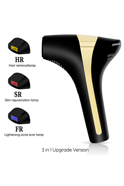 Choice3 EU Plug Black 3 Head Permanent Hair Removal Devices 900000 Flashes In...