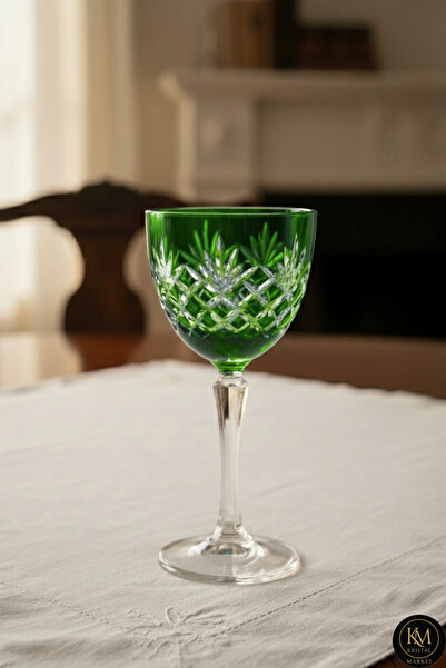 Kristal Market Crystal Footed Tassel Patterned Luxury Goblet