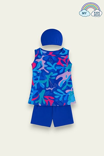 My Kids Wear Üç Parça Kız Çocuk Kısa Şortlu Mayo