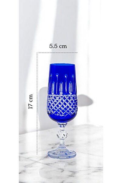 Kristal Market Kesme El İşçiliği Kristal Kahve Yanı Flüt Su Bardağı