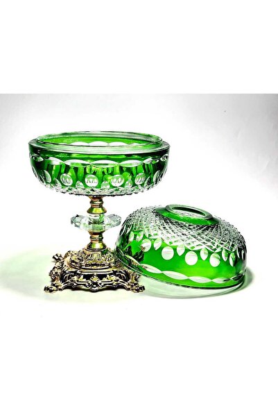 Kristal Market Handmade Cut Crystal Royal Pattern Decorative Presentation Holder Closed Napkin Holder
