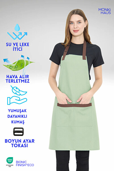 Monki Haus Su İtici Leke Tutmaz Kafe Barista Seramik Pasta Aşçı Garson Çiçekç...