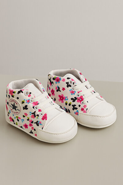 mini mia Baby Girl Floral First Step Shoes Booties Flexible and Non-Slip Sole