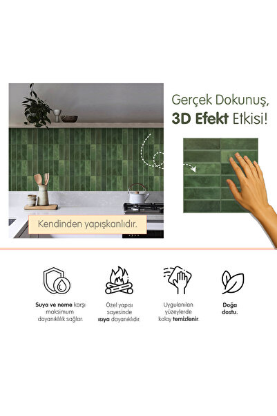Stickez Tiles 3d Kendinden Yapışkanlı Duvar Karosu 30,5 Cm X 30,5 Cm (4 Adet) 0,371 M²