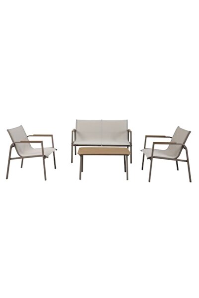 Maison Mex Set mobilier gradina/terasa 2 fotolii, canapea si masuta, PARMA, b...