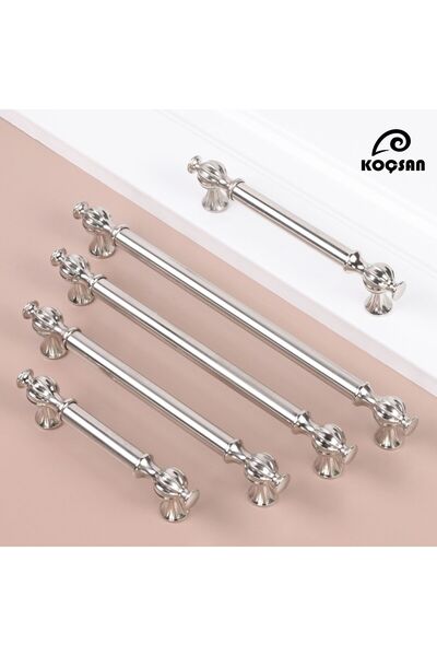 KOÇSAN Mâner Ebrar Inox 128 Mm Mobilier Bucătărie Country de Lux Mâner Sertar Dulap