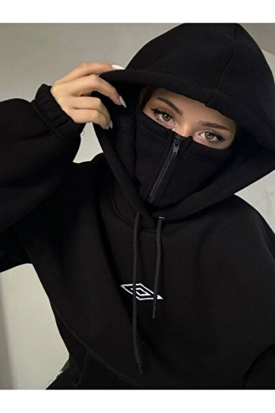 Gameyal Unisex Hooded 3-Strap Oversized Sweatshirt with Balaclava