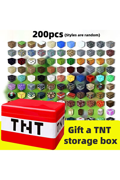 Choice 200pcs and box TNT Building Block Storage Box, Magnetic Building Blocks Toy, Building Block Set, Chi