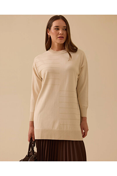 SCL Striped Pattern Detailed Knitwear