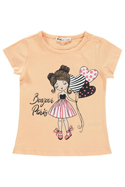 Civil Girls Girl's T-Shirt 2-5 Years Soft Peach