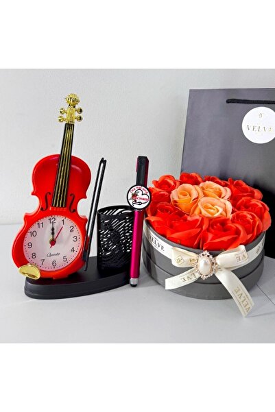 velve Pachet Time Elegance pentru doctorita,ceas vioara,trandafiri sapun pix ...