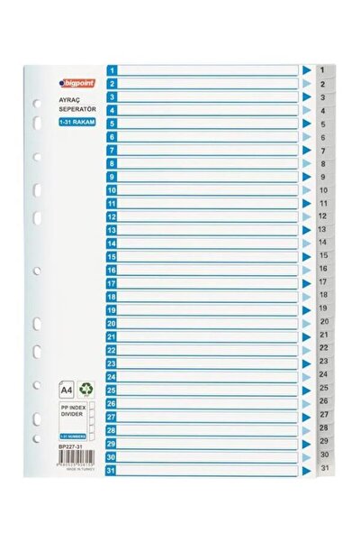 Bigpoint 1-31 Rakamlı Seperatör BP227-31