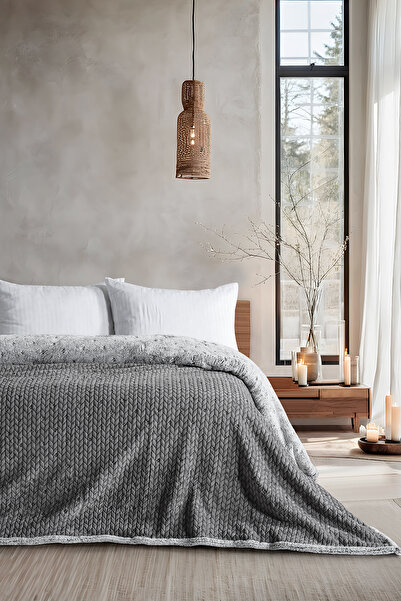 Doqu Home Alora Blanket Double Size Gray
