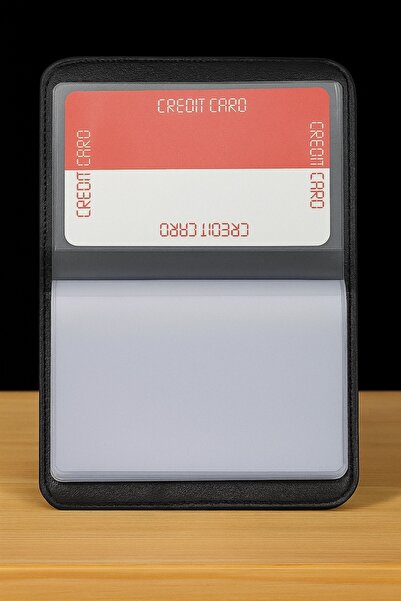 Pai Black Leather Card Holder – Multi-Compartment Credit Card & Id Organizer