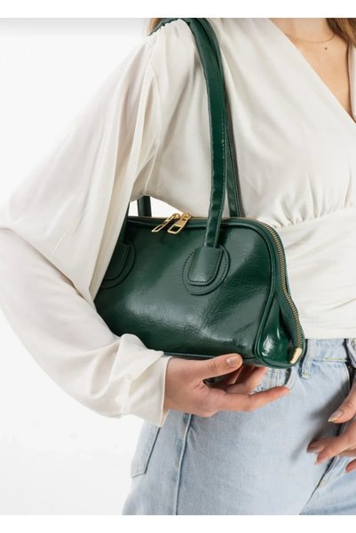 shop Long Handle Women's Shoulder and Hand Bag Baguette Green