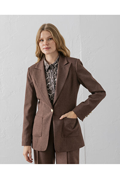 VUNTAL Блейзър с двойни джобове от поливискоза