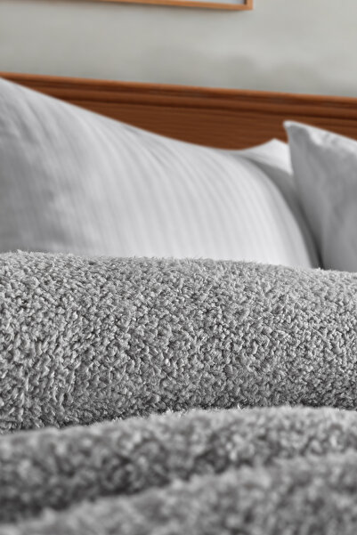 Doqu Home Moffy Battaniye Tek Kişilik Açık Gri