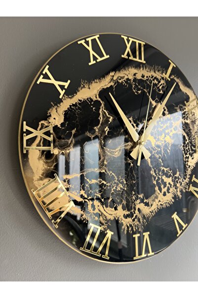 Sultan Tasarım Ceas de perete elegant cu design epoxidic de 40 cm - diametru ...