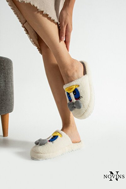 STOCON Cute Bowknot Duffy Duck Figured Embroidered Non-Slip Sole House Slippers Stc1167