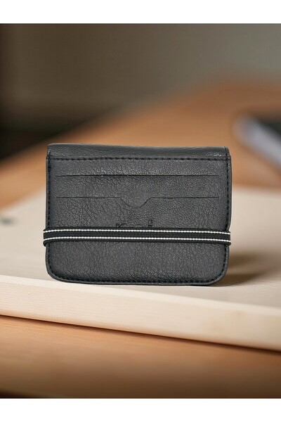 Pai Black Leather Card Holder – Multi-Compartment Credit Card & Id Organizer