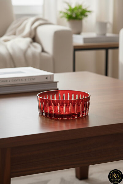 Kristal Market KRİSTAL KESME DEKOR SOFRA KASESİ MEYVELİK 25CM