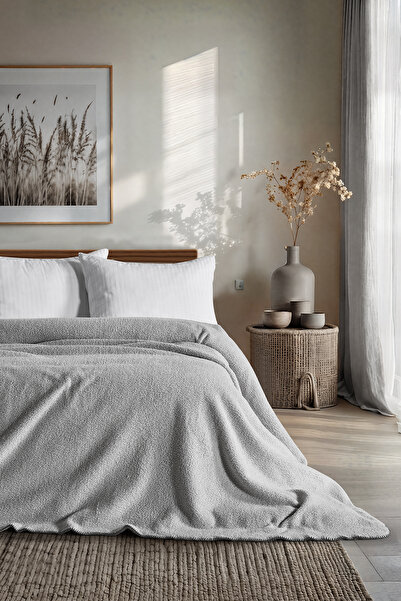 Doqu Home Moffy Battaniye Tek Kişilik Açık Gri