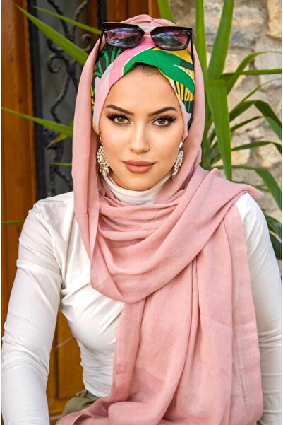 Aişe tesettür Έτοιμο σάλι με μοτίβο σε σκόνη