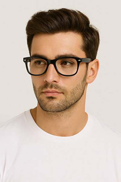 Eyesofia Jazmin Unisex Black Framed Blue Block Blue Light Filter Glasses