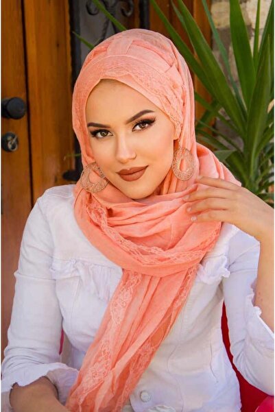 Aişe tesettür Somon Pamuk Biritli Şal