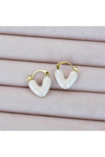 Heppii Pembe Kalp Küpe