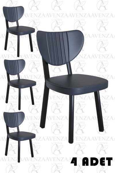 Avenza Furniture MUTFAK SANDALYESİ ELMA SANDALYE METAL AYAK SANDALYE