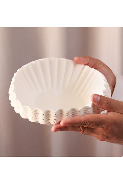 Omran Cart مرشحات قهوة W-250mm Wave، 100 فلتر، صديقة للبيئة، مناسبة لآلات تحض...